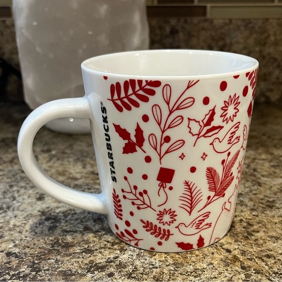 Starbucks Festive Red and White Mug 14 oz. - Picture 3 of 8